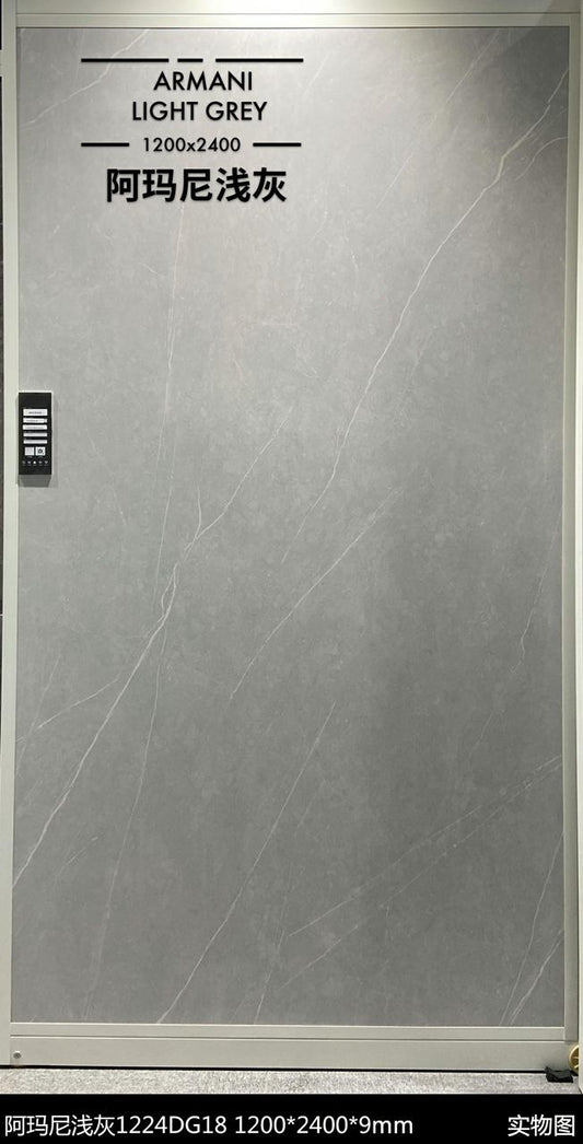 ●PRICE TBD/PRIX À DÉTERMINER ● PORCELAIN TILE 4'x8' 9MM Armani Light Grey