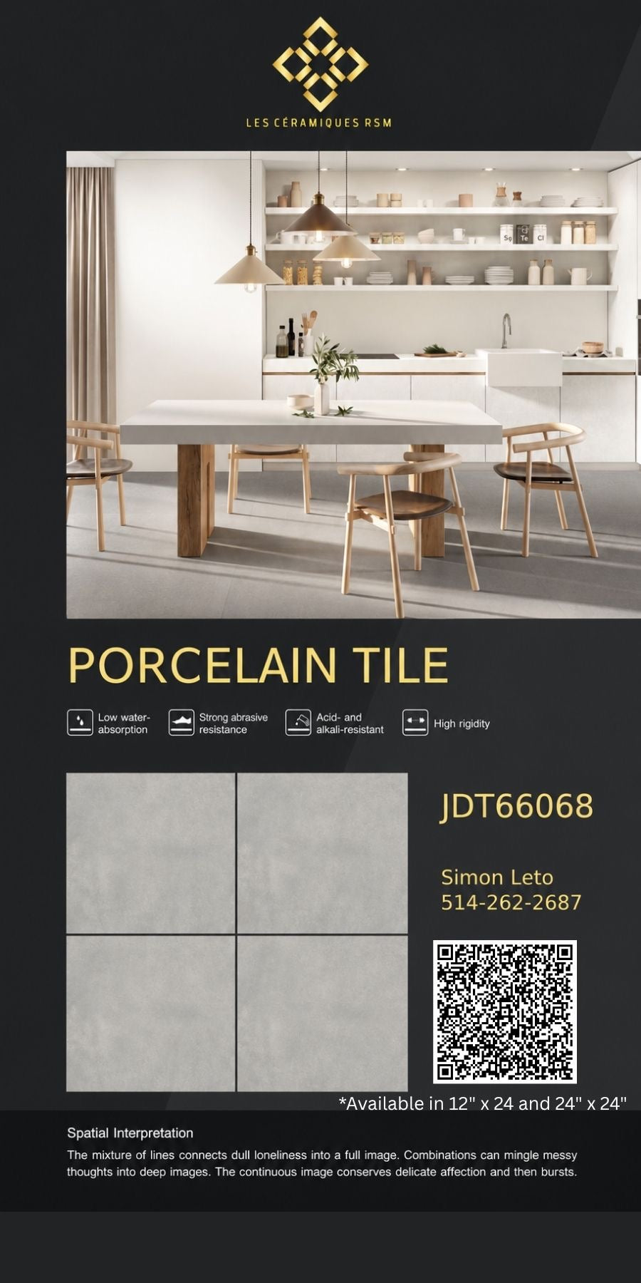 JDT66068 Available in 12"x24" and 24"x24"