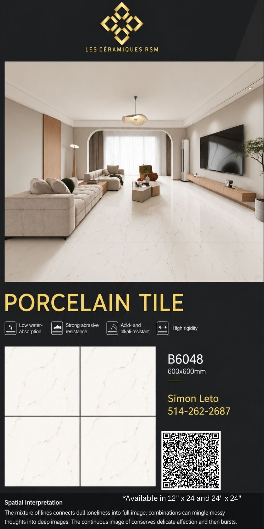 B6048 Available in 12"x24" and 24"x24"