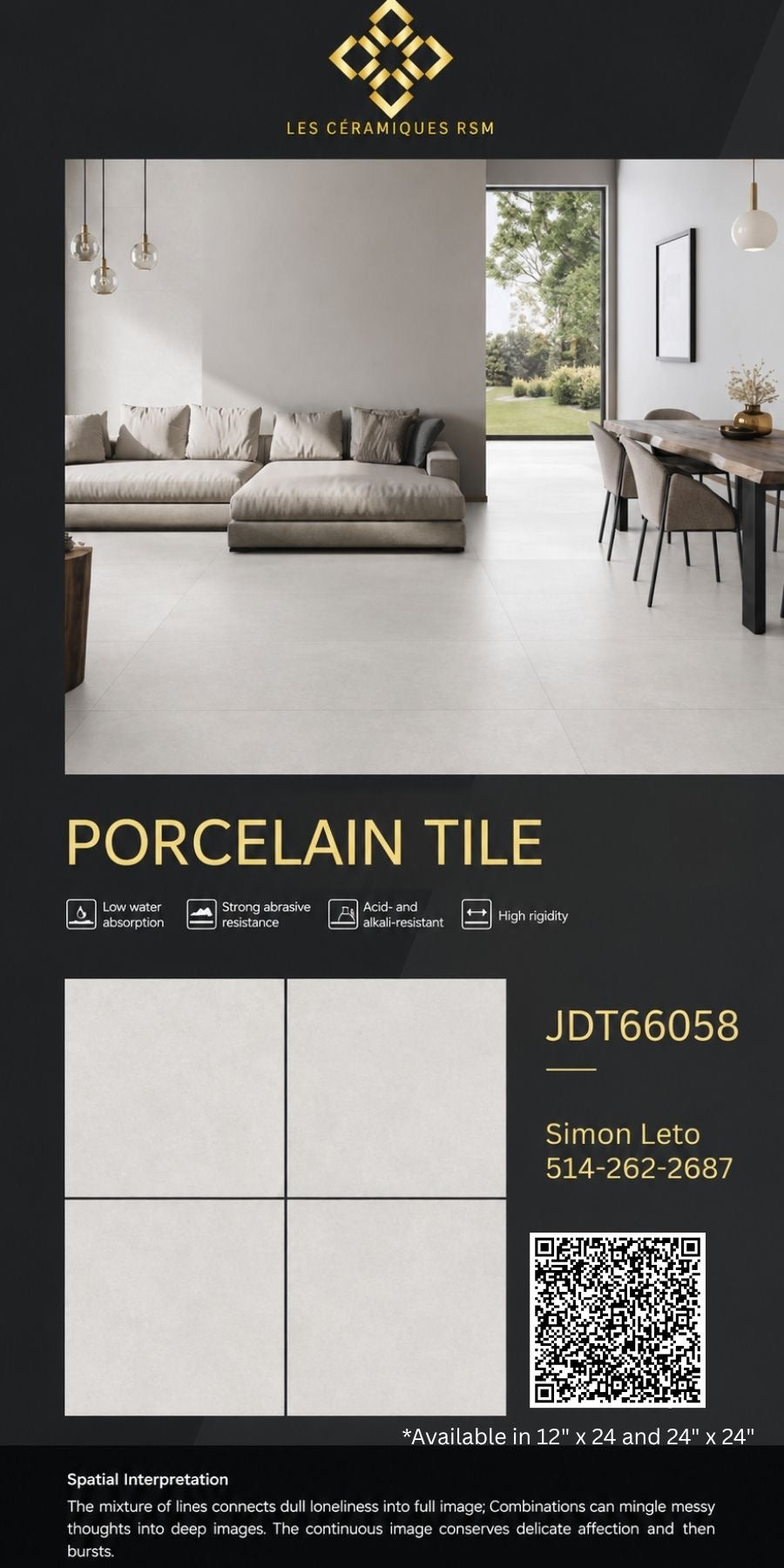 JDT66058 Available in 12"x24" and 24"x24"