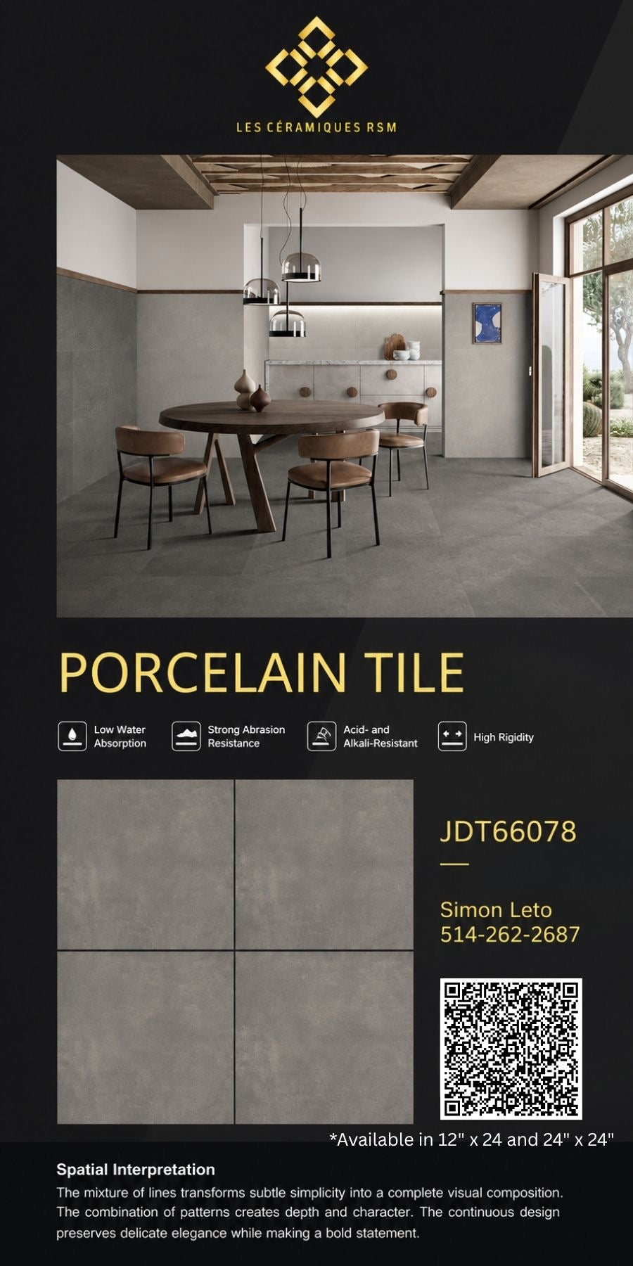 JDT66078 Available in 12"x24" and 24"x24"