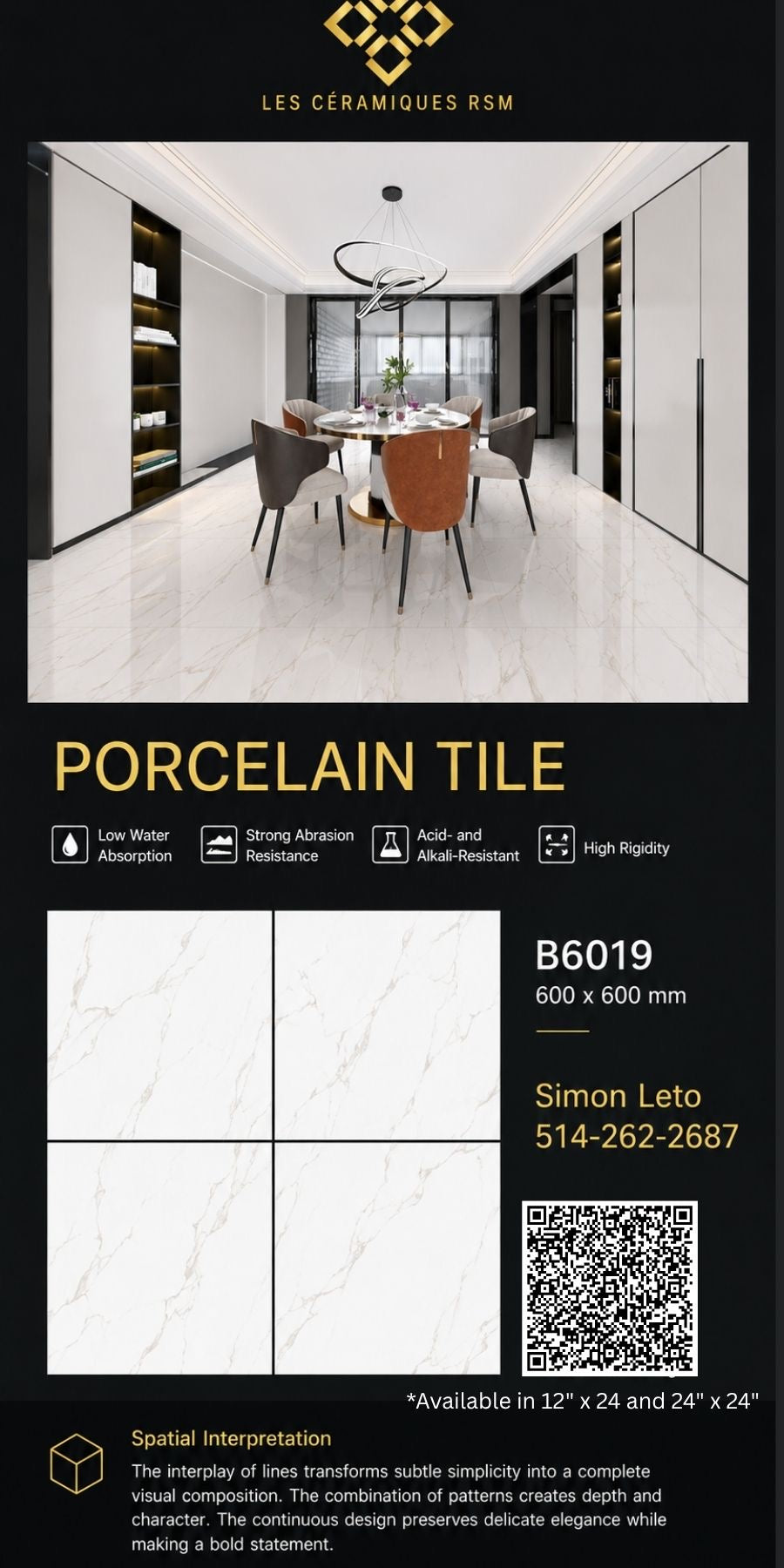 B6019 Available in 12"x24" and 24"x24"