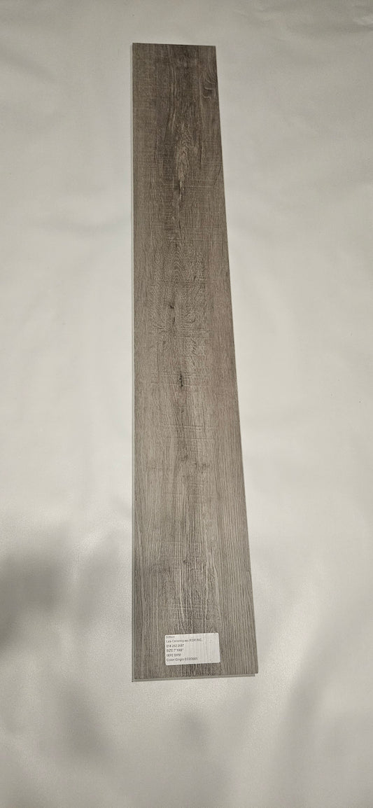 ●Grigio #ECO3001 SOLD PER BOX $2.25 pi²/26.42sqft/box●SPC VINYL 7"x48" 4.5mm IXPE UNDERLAYMENT