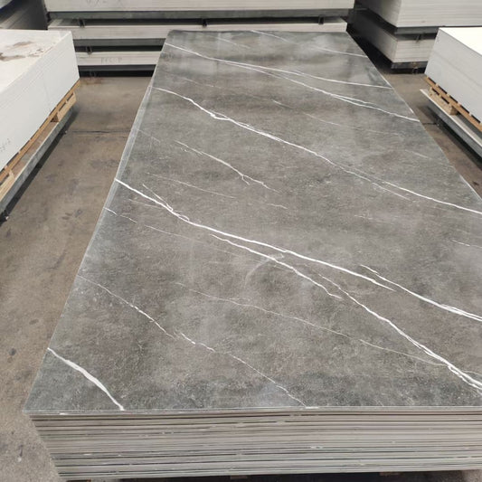 AVAILABLE UPON REQUEST ●UV Marble Pietra Grigio PVC 4'X8' 3MM Sheet – High-Quality Waterproof Material