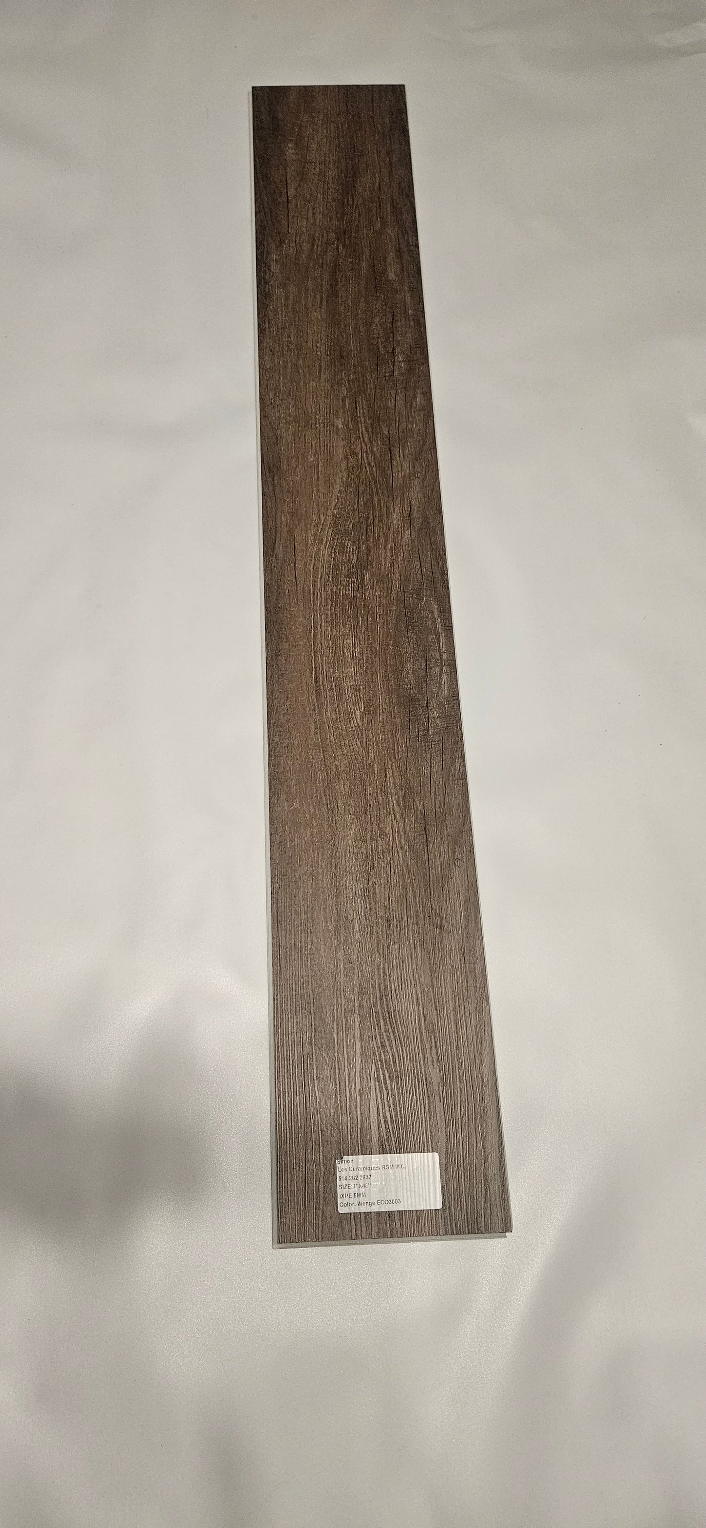 ●Wengè #ECO3003 SOLD PER BOX $2.25 pi²/26.42sqft/box ●SPC VINYL 7"x48" 4.5mm IXPE UNDERLAYMENT
